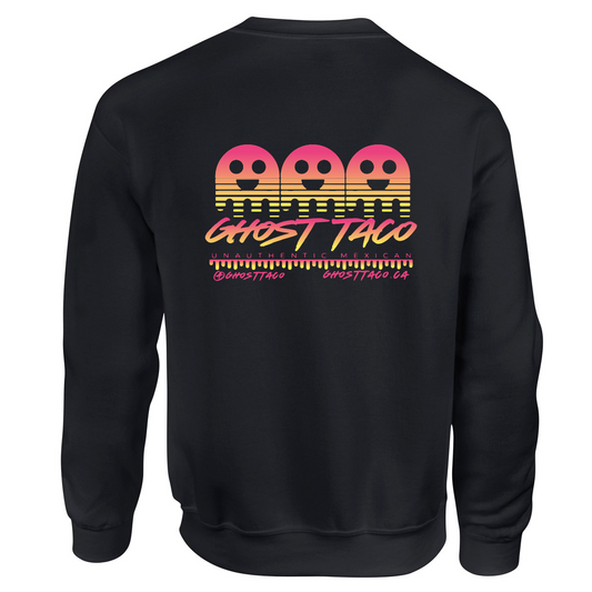 Ghost Taco Crewneck- Yellow & Pink